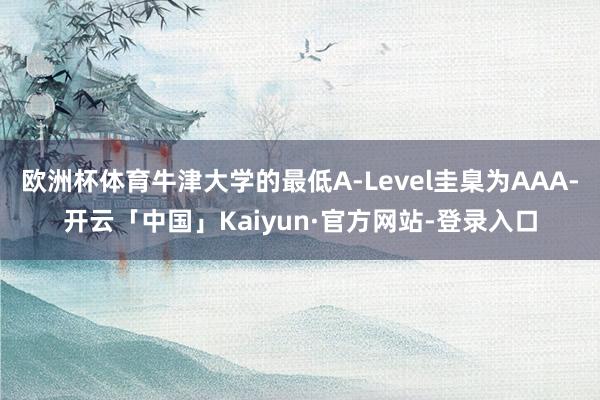 欧洲杯体育牛津大学的最低A-Level圭臬为AAA-开云「中国」Kaiyun·官方网站-登录入口