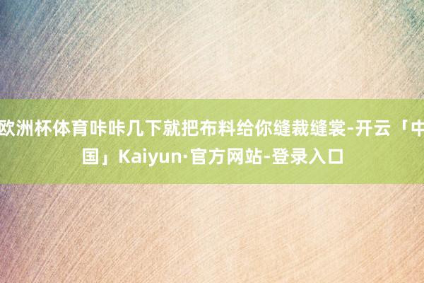 欧洲杯体育咔咔几下就把布料给你缝裁缝裳-开云「中国」Kaiyun·官方网站-登录入口