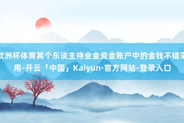 欧洲杯体育其个东谈主待业金资金账户中的金钱不错采用-开云「中国」Kaiyun·官方网站-登录入口
