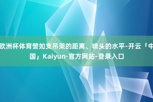 欧洲杯体育譬如支吊架的距离、喷头的水平-开云「中国」Kaiyun·官方网站-登录入口